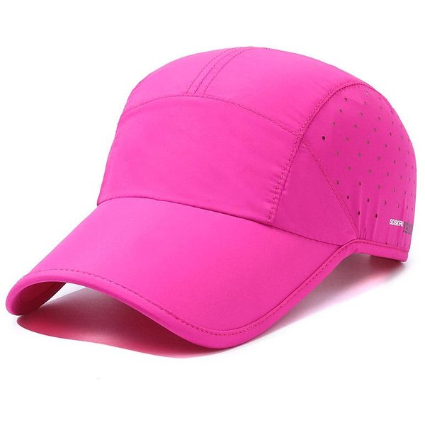 Sportowa Czapka Baseballowa Outdoor SzybkoschnąCa Wodoodporna OddychająCa Letnia Dla MężCzyzn Kobiet Modna Regulowana Snapback Cienka Czapka ChroniąCa Przed SłOńCem 56-60Cm Pink-image