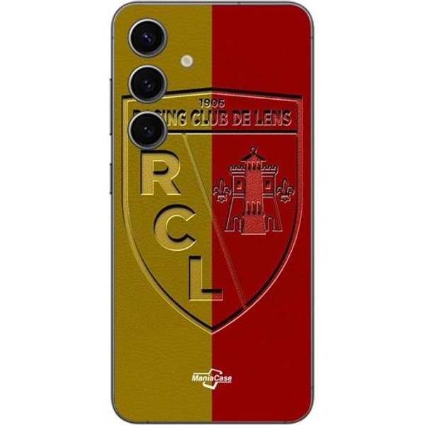 Coque Samsung Galaxy S25 Plus RCL Lens Logo Fond Jaune Et Rouge Maniacase Negro-image