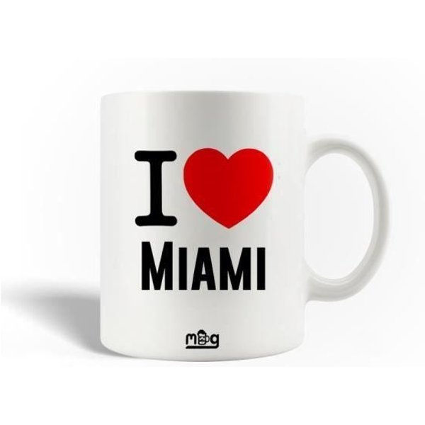 Taza - Amo Miami - CeráMica - Blanco - 30Cl - Apta Para Lavavajillas-image
