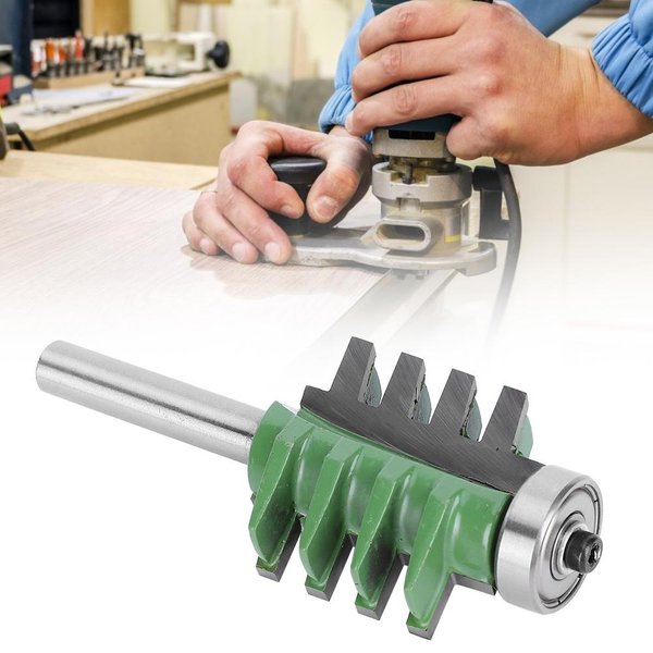 Broca De Fresadora Para Juntas De Dedo De Carburo Cementado De 8X34,9 Mm Accesorios De Corte Para Cortador De CarpinteríA Verde-image
