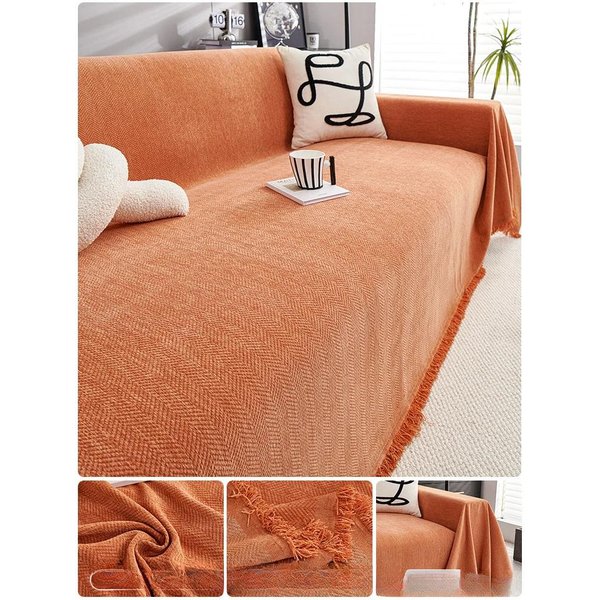 Nuevo Cubre Sofá De Cuero Impermeable Anti ArañAzos De Gato Color Crema Cubre Sofá Tela Toalla Cubre Para Las Cuatro Estaciones Cubre Universal Completo 180X130Cm-71X51Inch-image