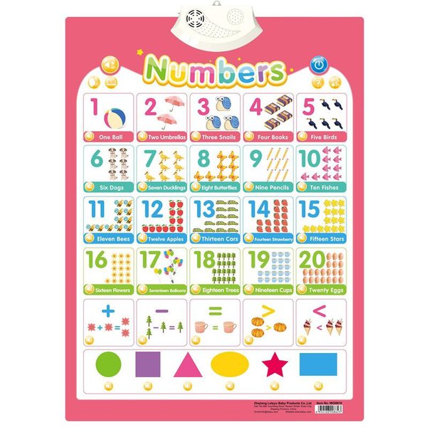 PóSter Parlante De Pared Con NúMeros PóSter Interactivo Alfabeto Para NiñOs PequeñOs Aprendizaje Regalo Educativo Para NiñOs NiñAs Edades Sonidos De Letras Beige-image