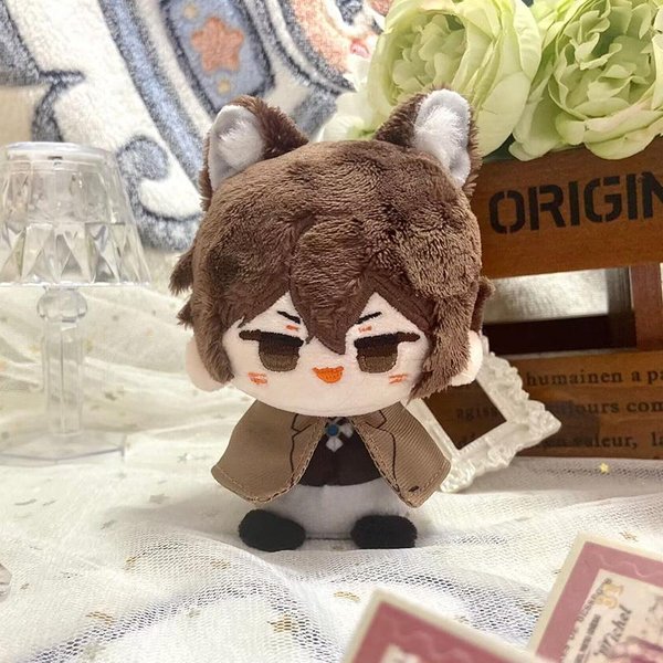 Bungou Stray Dogs Pluszowy Gogol Dazai Osamu Nakahara Chuuya Ryunosuke Akutagawa Anime Cosplay Pluszowa Lalka Breloczek Prezent Dla Dzieci 10Cm-image