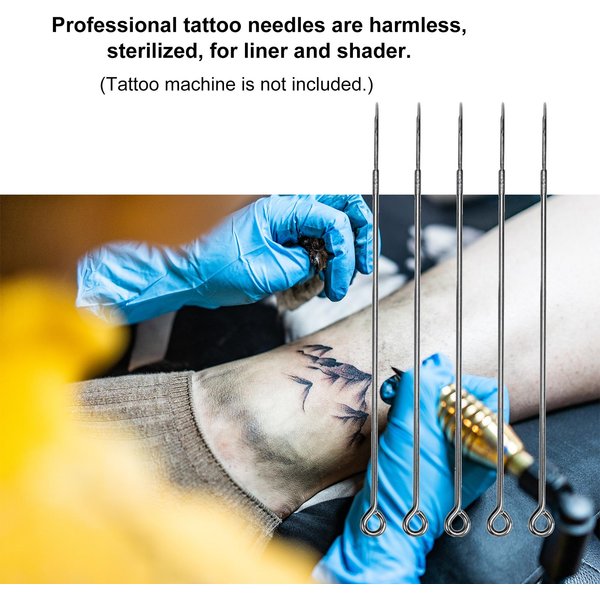 50 Sztuk 1207RL Asortyment Igieł Do TatuażU Jednorazowe Sterylizowane Makijaż Permanentny Microblading OkrąGłE 7RL-image