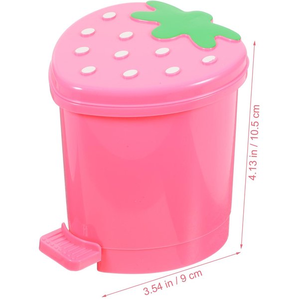 Adorable Papelera De Fresa Contenedor De Almacenamiento De Escritorio Mini Contenedor De Basura De Escritorio Caja Para Papeles Usados PañUelos Multiuso DecoracióN Del Hogar-image