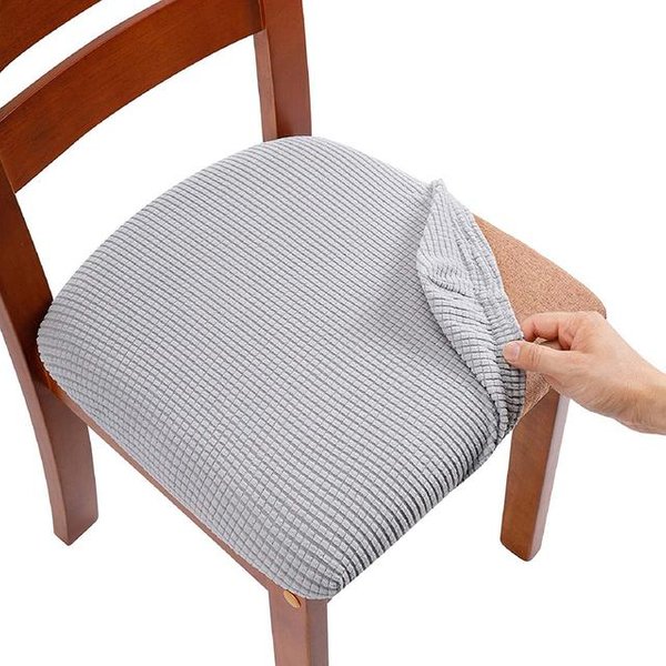 Funda De Silla Jacquard Universal En T Fundas De Silla Jacquard EláSticas Para Comedor Boda Hotel DecoracióN Del Hogar Protectores De Asiento EláSticos 1 Piece-image