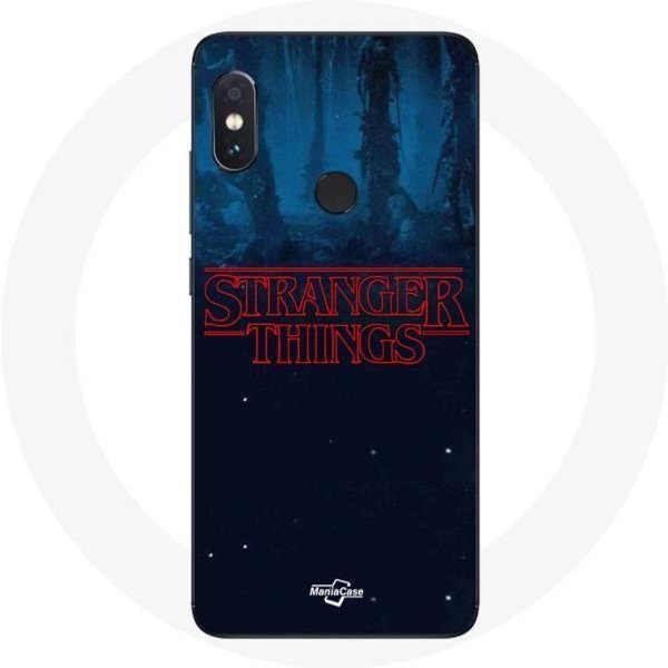 Funda Para Xiaomi Redmi Note 5 CáMara Dual AI Logo De Stranger Things Fondo Azul De La Temporada 2-image