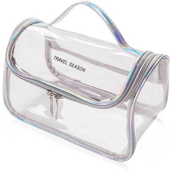 Bolsa De Maquillaje Transparente PortáTil Impermeable Neceser De Viaje Organizador Estuche Para CosméTicos-image