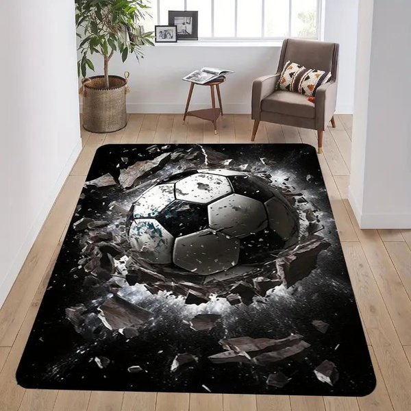Dywan PiłKa 3D Dywanik PodłOgowy Do Salonu AntypośLizgowy Dywanik Do Sypialni Zmywalny Dekoracja Domowa Przedpokoju Dywanik Do Zabawy Dla Dzieci 40X60Cm-image