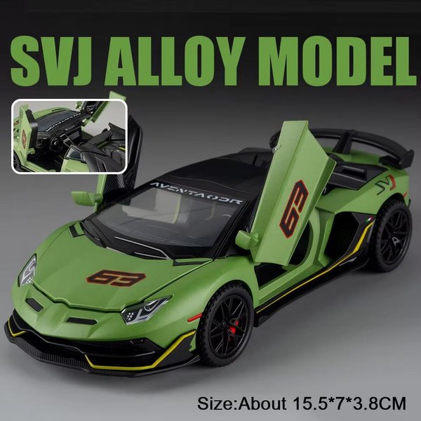 1:32 Lambor Svj63 Samochody Zabawki Modele KołA Ze Stopu Odlewane CiśNieniowo Amortyzacja OdciąGane Miniaturowe Pojazdy Zabawka Do Kolekcjonowania-image