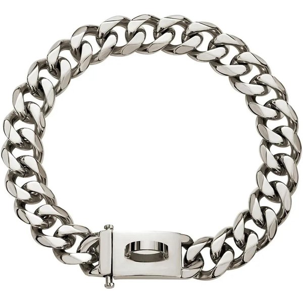 Cadena Fuerte Para Perros Grandes Collar De Cadena 19 Mm Cadena Cubana Con Hebilla De Seguridad Acero Inoxidable Dorado 18K Collares Martingale Para Perros (As The Picture,26Inch(Neck 61-65Cm))-image