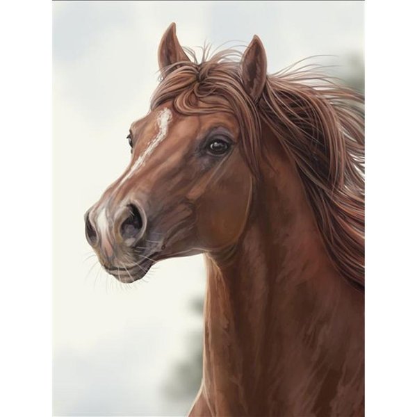 ImáGenes De Caballos Con Mosaico De Diamantes Y Diamantes De ImitacióN Pintura De Diamantes Animales Punto De Cruz 20X30CM-image