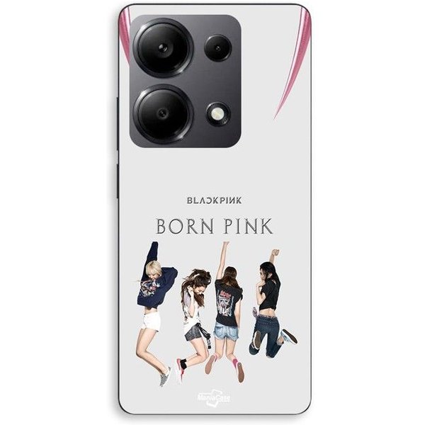 Etui Na Telefon - Maniacase - Xiaomi Redmi Note 13 Pro 4G - Silikonowe - Czarne - Blackpink Kpop Czarny-image