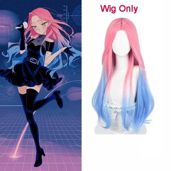 Kostium Cosplay Mizi Z Alien Stage Sukienka Peruka Anime Cosplay Alien Stage Kostium Na Halloween Karnawał Imprezę Dla Kobiet Xxxl&Alien Stage Pink-image