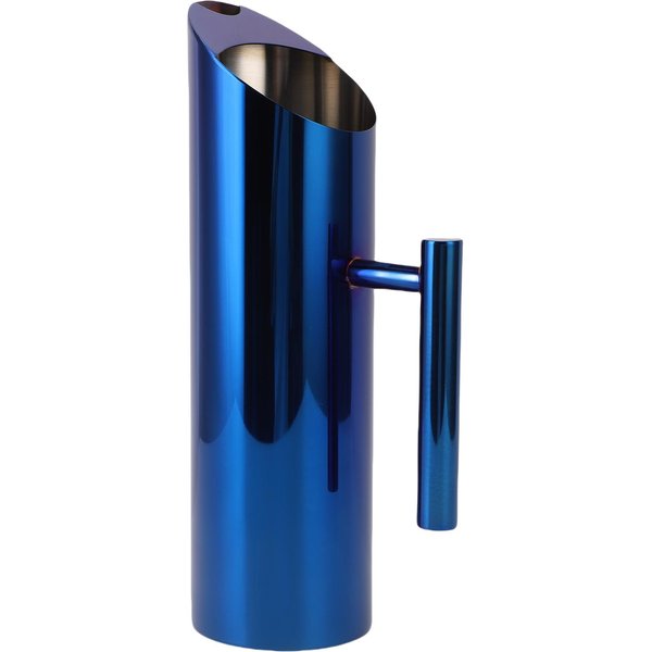 Jarra De Agua De Acero Inoxidable 304 1.5L Jarra Moderna Con Asa Contenedor De Bebidas Para Té Helado Caliente, Jugo, Café Azul-image