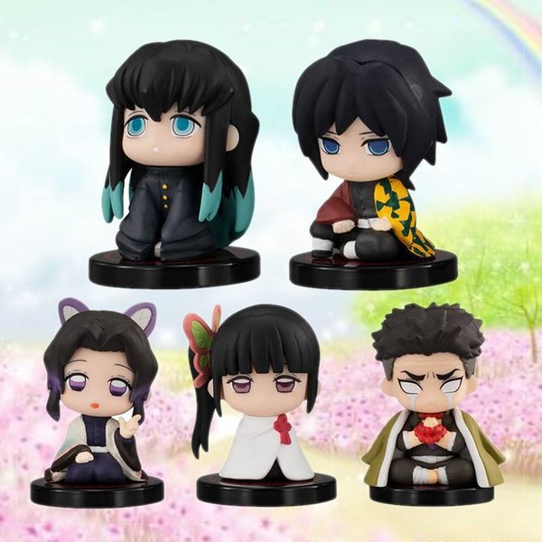 Oficjalna Figurka Anime Demon Slayer Wysokiej JakośCi Model Postaci Wersja Q Kolekcjonerska Statua PVC Prezent Dla FanóW-image