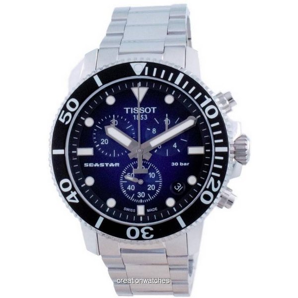 Reloj Tissot T-Sport Seastar 1000 CronóGrafo Cuarzo Diver's T120.417.11.041.01 T1204171104101 300M Para Hombre Azul-image