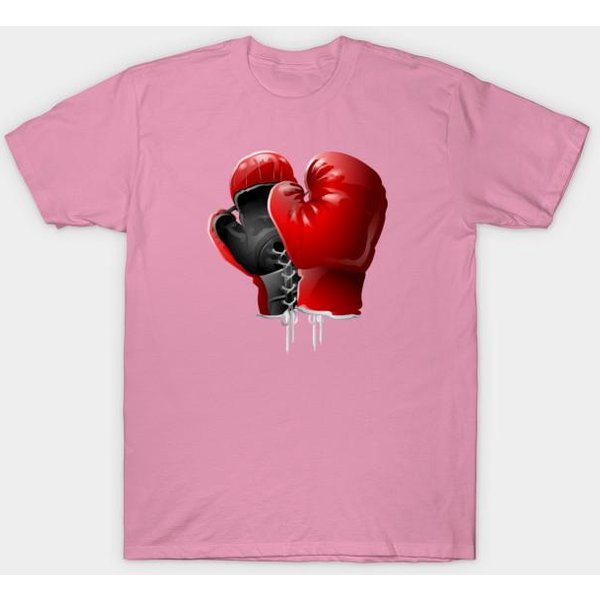 Koszulka Damska RęKawice Bokserskie Harajuku Print Kawaii Tshirt Letnia Koszulka Damska Z KróTkim RęKawem Top Tee 4XL Red-image