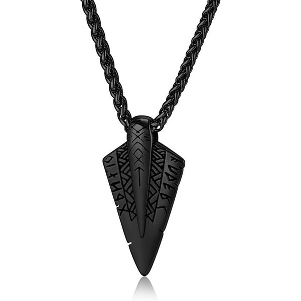 Mitologia Nordycka Symbole WikingóW Naszyjnik Ze Stali Tytanowej Nisza Osobowość Modny MęSki Wisiorek Symbol Kulturowy-image