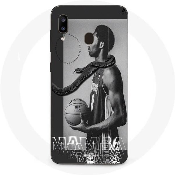 Coque Maniacase Pour Samsung Galaxy A20 Kobe Bryant NBA Black Mamba Mentality Negro-image