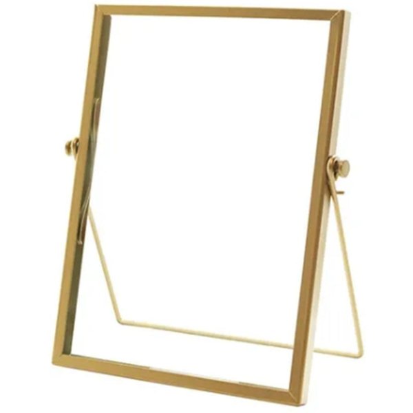 Ramka Na ZdjęCia WyśWietlacz Przezroczyste SzkłO ŻElazo Wsparcie Blat Suszone Kwiaty Ramka Do Dekoracji Domu 15.2Cm/6In-image