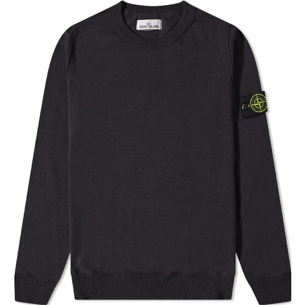 SuéTer De Punto De Cuello Redondo Y Manga Larga Con Estampado De BrúJula Stone Island Para Hombre 7615540B2-V0M65 S Black-image
