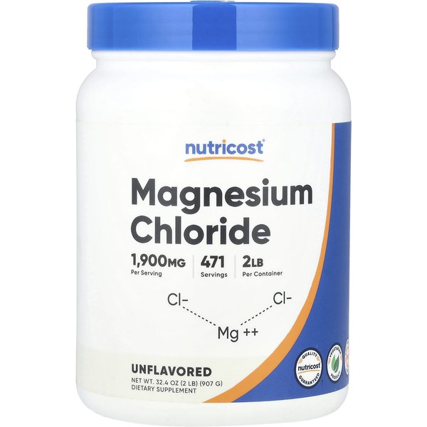 Nutricost, Magnesium Chloride, Unflavored, 32.4 Oz (907 G)-image