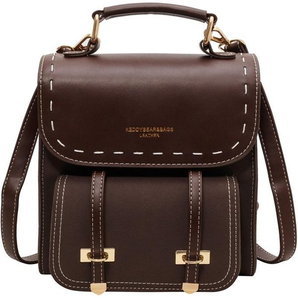 Mochila Para Mujer Coreana Nueva En Color Contrastante Mini Multiusos Mochila PequeñA Para Mujer Bolso De Hombro De Moda-image