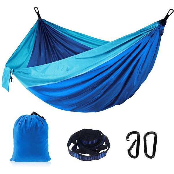 Hamaca Doble Para Acampar Para 2 Personas, Hamaca PortáTil Para Exteriores, Para Senderismo, Mochilero, Viajes-image