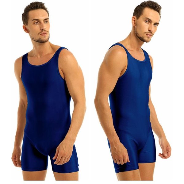 MęSkie, RozciąGliwe, JednoczęśCiowe Body Bez RęKawóW, Trykotowe Podkoszulki Sportowe Do ćWiczeń Na SiłOwni 3XL Kolor Granatowy-image