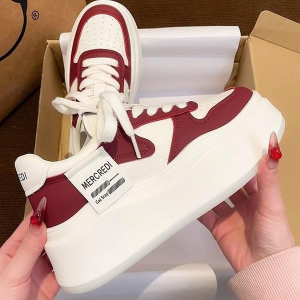 Wszechstronne Buty Na Grubej Podeszwie, Damskie Nowe Letnie Buty Sportowe, Damskie Buty Typu Board O Niszowym Designie 40 White-image