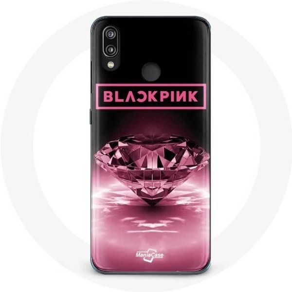 Funda - Maniacase - Huawei P20 Lite - Negro - Logo Blackpink - Flexible Negro-image
