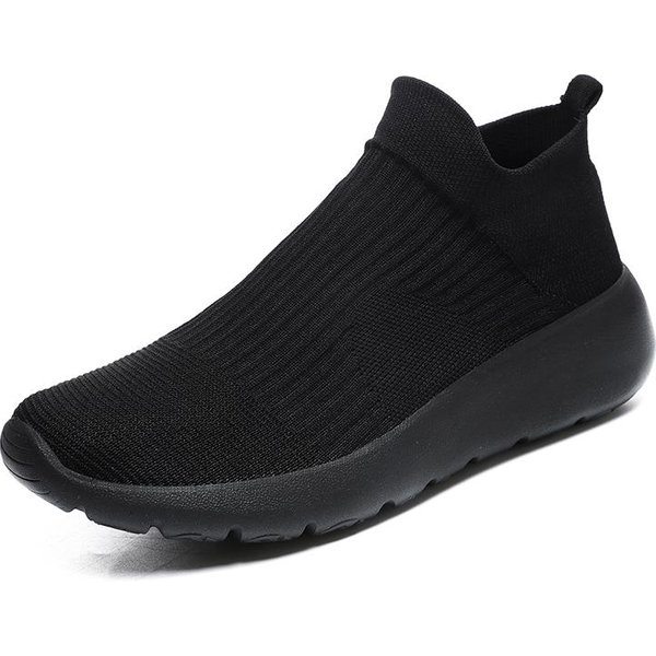 Letnie MęSkie Buty Do Biegania OddychająCe Buty Sportowe Damskie Codzienne Buty Tenisowe DużE Rozmiary Siatkowe MęSkie Modne Mokasyny Buty Do Chodzenia 45 Czarny-image