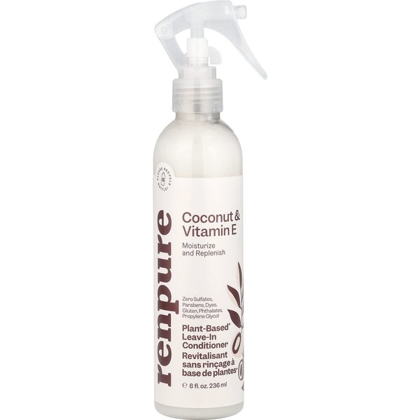 Renpure, WegańSka OdżYwka Bez SpłUkiwania, Kokos I Witamina E, 8 Fl Oz (236 Ml) White-image