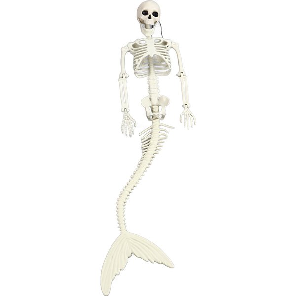 Sirena Esqueleto TamañO Real Halloween Decoraciones Exteriores Articulaciones MóViles Posables Cuerpo Completo Realista-image