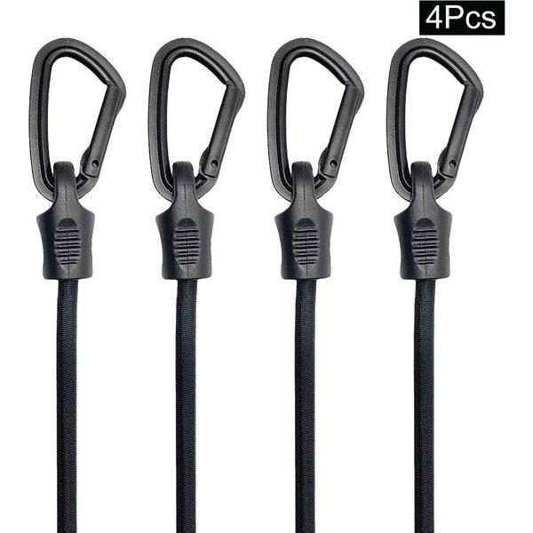 1 Ud. Correa EláStica De Goma EláStica De Alta Resistencia Con Gancho De PláStico Extensible Para Equipaje De Coche Tienda Kayak Barco Canoa Bicicletas Cuerda Correa De Amarre Ganchos-image