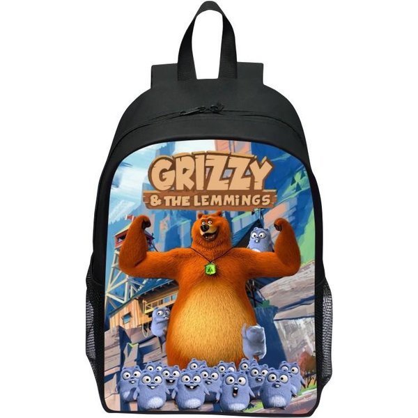 Mochila Infantil De 16 Pulgadas Oso Grizzy Mochila Escolar Primaria Mochila Preescolar NiñOs Y NiñAs-image