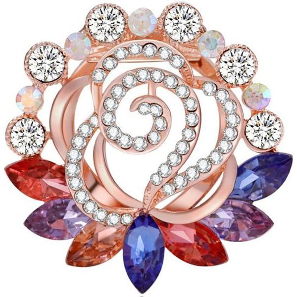 Broche De Seda Con Hebilla De Tres Anillos Para Bufanda, Estilo Creativo Y Sencillo, Accesorio De Moda De Doble Uso, Broche Femenino Beige-image