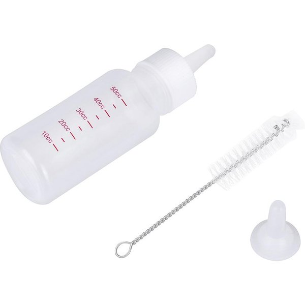 BiberóN De 50 Ml Para ReciéN Nacido, Mascota PequeñA, Perro, Cachorro, Gato, Gatito, Para AlimentacióN Con Leche, Alimentador De Leche Con Cepillo-image