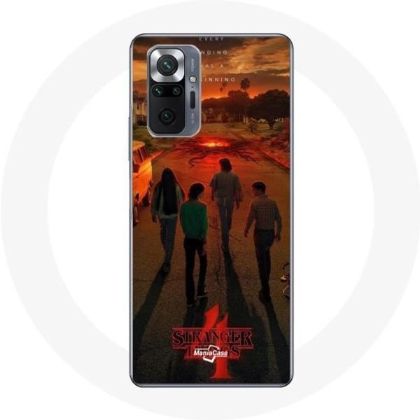 Coque Pour Xiaomi Redmi Note 10 Pro Stranger Things Saison 4 Affiche Art Equipages De La Nouvelle ThéOrie Negro-image