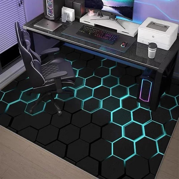 Mata Pod KrzesłO Gamingowe IzolująCa Akustycznie Ochrona PodłOgi Mata Pod KrzesłO Biurowe Salon Sypialnia Gabinet Dekoracyjny Dywan 80X160CM(2.6X5.3FT-image