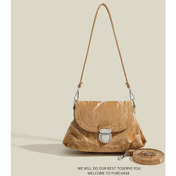 Bolso De Hombro Cruzado De Nicho Para Mujer, Bolso Cruzado VersáTil, Moda Francesa Retro, Bolso Plegado MarróN-image