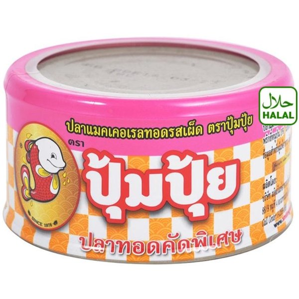 Pumpui SmażOna Makrela Dobrze Dobrany Ostry Smak 90 G. X 1 / 3 / 6 Szt. - Tajski Smak, Wyprodukowano W Tajlandii 90 G. Pink-image