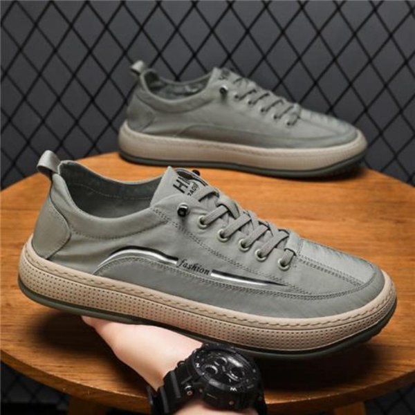 Nueva Tendencia De OtoñO, Zapatos Casuales Para Hombres, Zapatos Deportivos De Moda Que Combinan Con Todo, Zapatos De Lona Simples Y CóModos, Zapatos De Moda 44 Gray-image