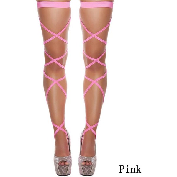 Damskie Seksowne PońCzochy Punk Goth Wycinane Pasek Nylonowe PońCzochy Pole Dance Seksowna Bielizna Damska Seksowna Bielizna Pas Na Nogi One Size-image