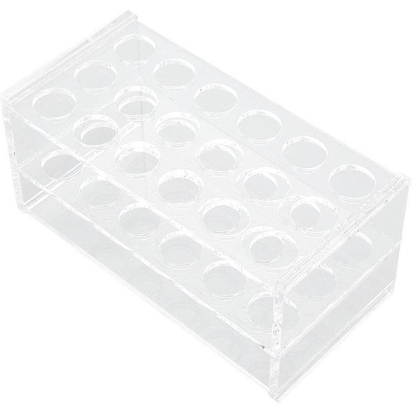 Stojak Na ProbóWki Akrylowe 17Mm, 18 OtworóW, Przezroczysty Stojak Na ProbóWki WiróWkowe 10Ml 15Ml White-image