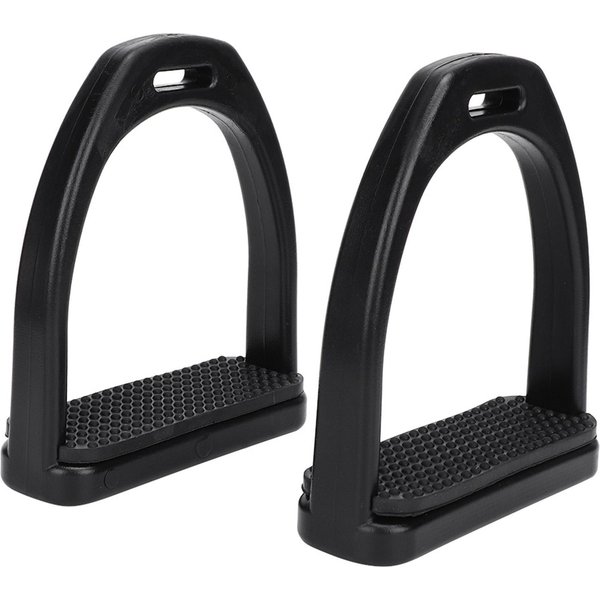 2 Piezas Estribos De PláStico De Alta Resistencia Con Almohadilla De Goma Negra Antideslizante Accesorios Para Herramientas De Caballo(Grande )-image