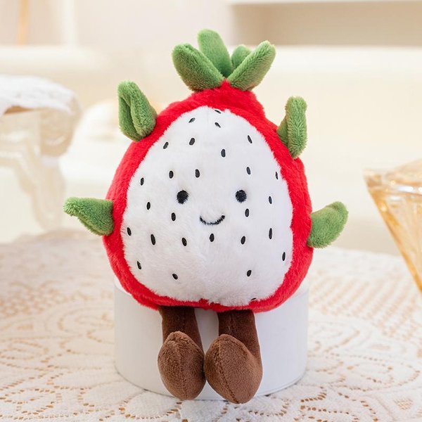 Pluszowa Zabawka Owoce Smoczy Owoc Gruszka JabłKo Truskawka PomarańCza Awokado Kiwi Ananas Durian MięKka Wypchana Pluszowa Lalka Prezent Dla Dziecka 12-19Cm-image