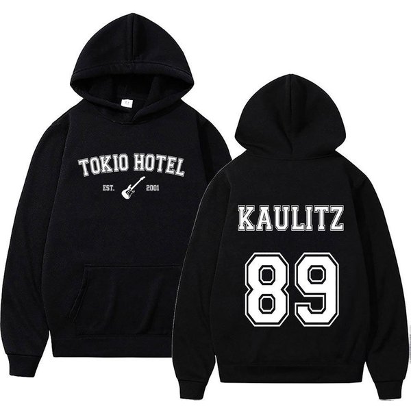 Bluza Z Kapturem Rock Band Tokio Hotel Kaulitz Damska Moda Casual Pulower Bluza Damska Hip Hop Oversize Z Kapturem Punk Streetwear M-image