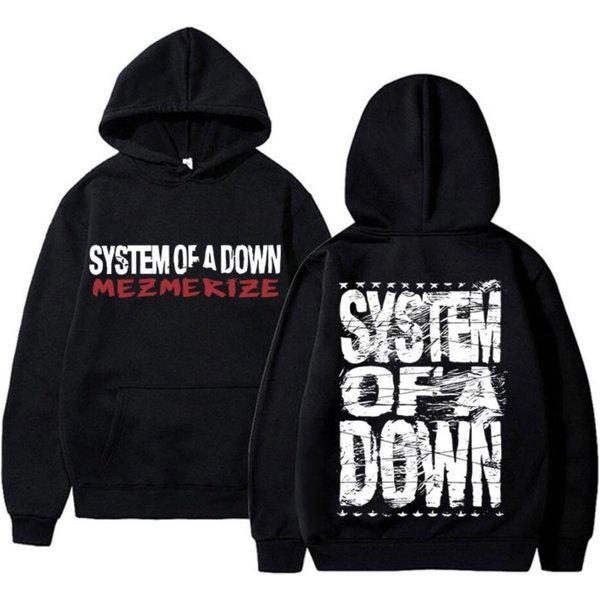 MęSka Damska Alternatywna Muzyka Metalowa Bluza MęSkie Gotyckie Bluzy Z Kapturem Rockowy Zespół System Of A Down Mezmerize Nadruk Bluza Z Kapturem 3XL-image